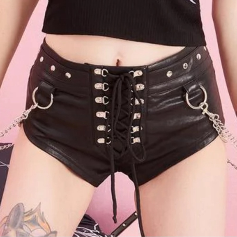 Wake The Wicked Bondage Shorts by Widow/ Dolls Kill (M)